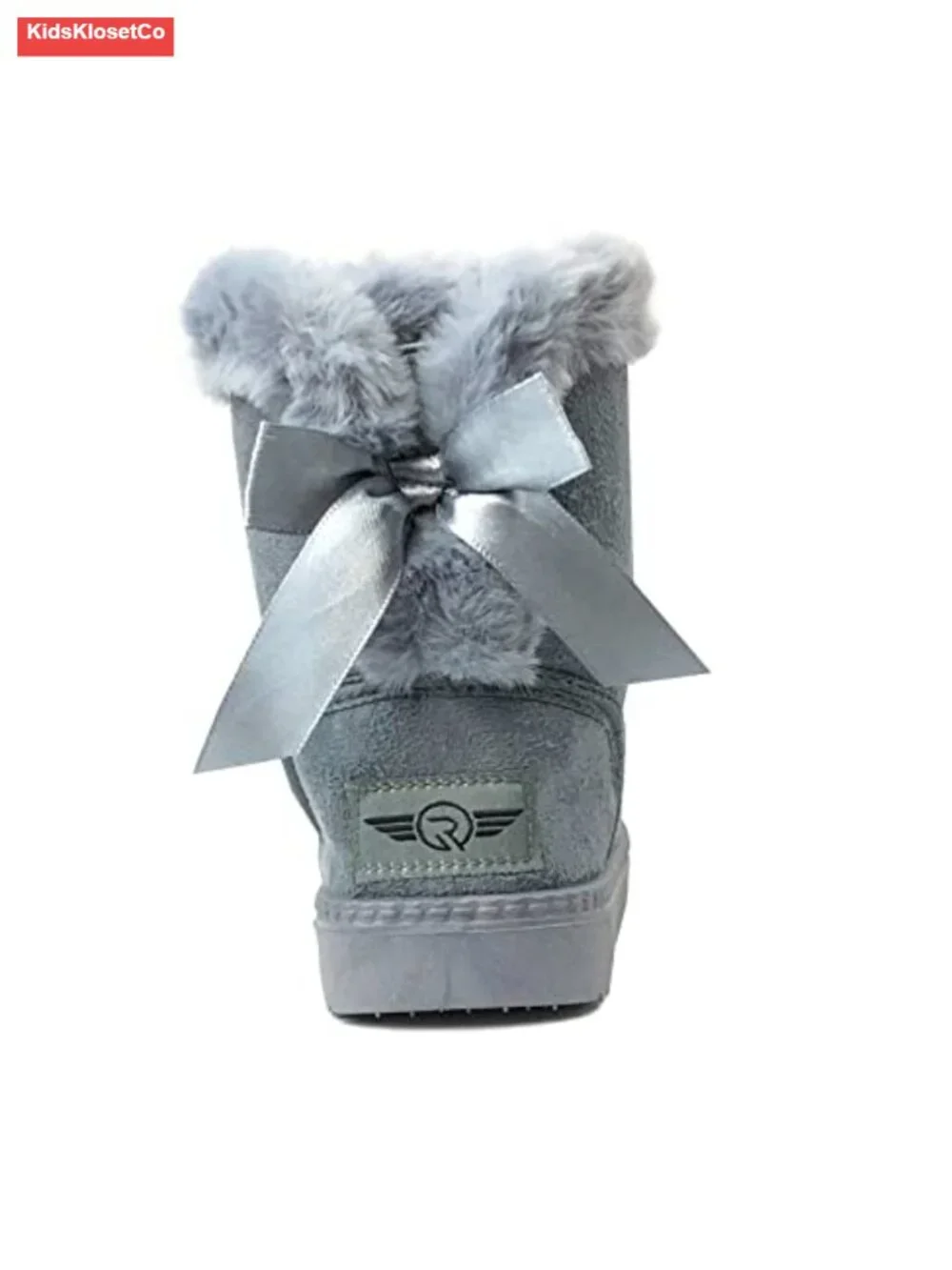 Kids PU Leather Boots Butterfly Bow Toddler Girl Snow Boots Pull-On